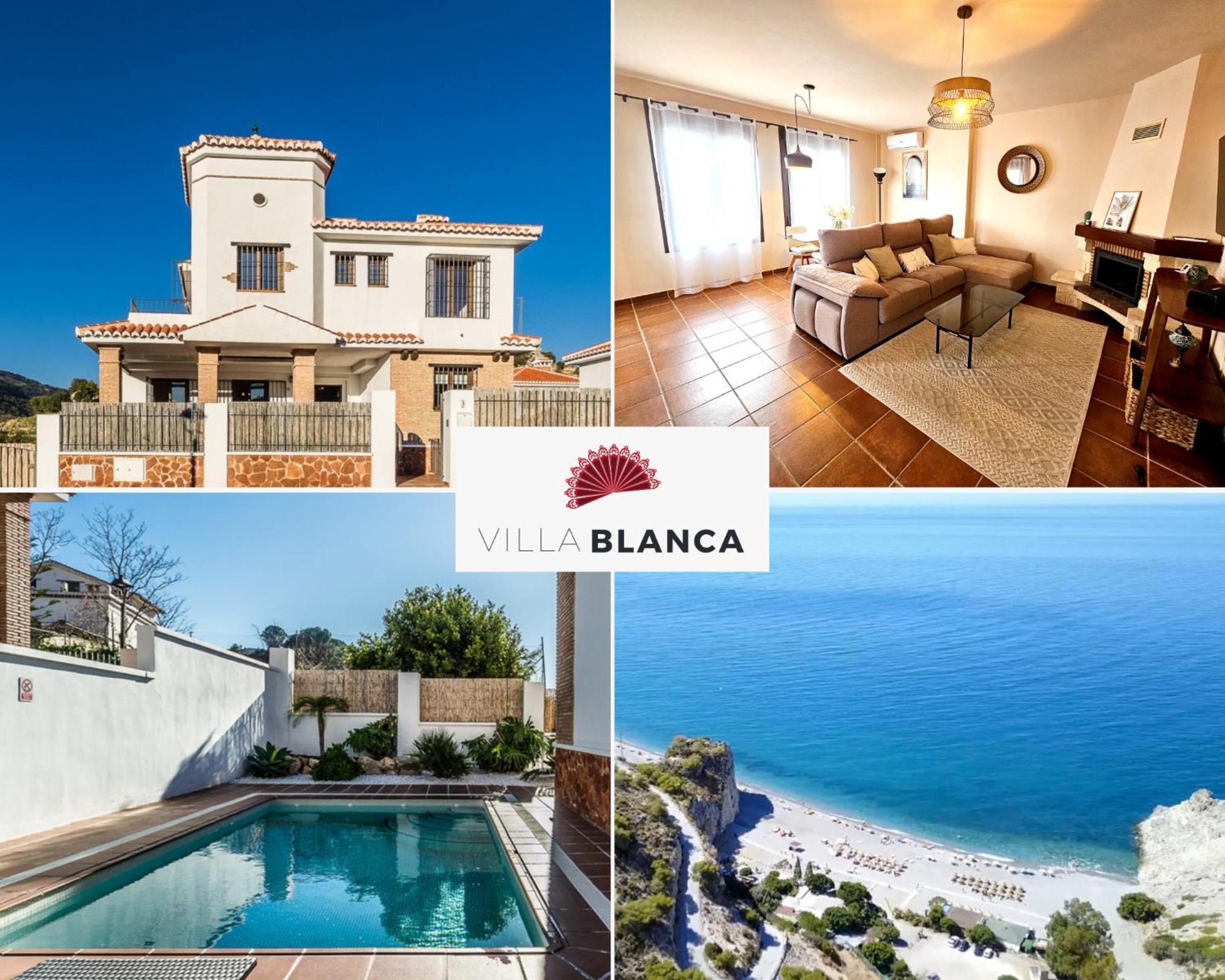 Villa Blanca - Piscina De Sal, Playa 15Mn, Sierra Velez de Benaudalla Exterior photo